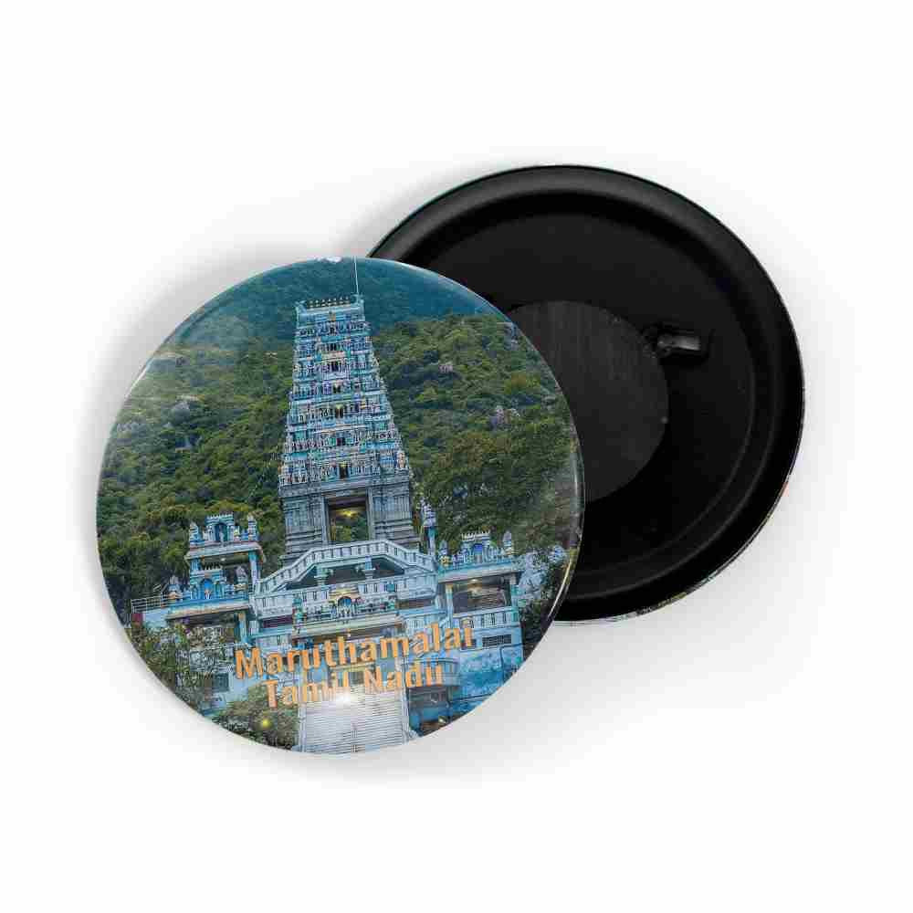 dhcrafts Fridge Magnet Multicolor Maruthamalai Tamil nadu Tourist Place Glossy Finish Design Pack of 1 (58mm)